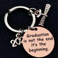 2022 Graduation Is Beginning .. Lettering Stainless Steel Keychains Graduation Season Gift main image 2