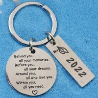 2022 Graduation Season Gift Lettering Stainless Steel Keychains main image 1