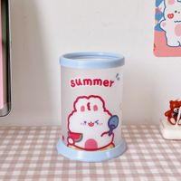 Cute Creative Transparent Round Diy Pen Container  Student Stationery sku image 1