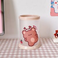 Cute Creative Transparent Round Diy Pen Container  Student Stationery sku image 2