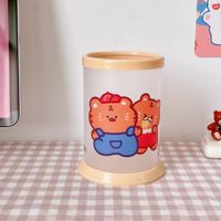 Cute Creative Transparent Round Diy Pen Container  Student Stationery sku image 6