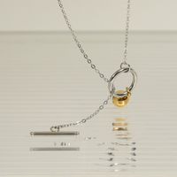 Mode Einfache Geometrische Ot Schnalle Glocke Anhänger Edelstahl Halskette main image 2