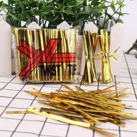 Fashion Golden Binding Cable Wedding Candy Tea Bag Packaging Tie Wire Stationery Wholesale sku image 1