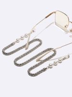 Fashion Metal Glasses Chain Simple Pearl Alloy Mask Chain main image 3
