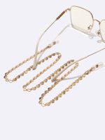 Fashion Simple Golden Hollow Heart-shaped Alloy Glasses Chain main image 2