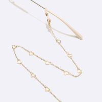 Fashion Simple Golden Hollow Flowers Plants Alloy Glasses Chain sku image 4