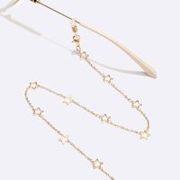 Fashion Simple Golden Hollow Flowers Plants Alloy Glasses Chain sku image 1