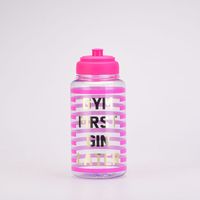 Simple Striped Letters 1000ml Large-capacity Portable Single-layer Plastic Cup sku image 1