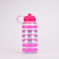 Simple Striped Letters 1000ml Large-capacity Portable Single-layer Plastic Cup sku image 2