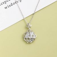 Fashion Geometric Gold Silver Flower Pendant S925 Silver Necklace main image 2