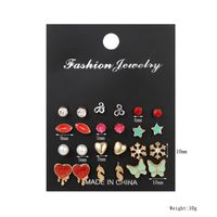 Sexy Lips Earrings Set Short Earrings Jewelry Alloy Drip Simple Fashion Earrings Wholesale Nihaojewelry sku image 2