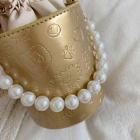 Embossed Pearl Tote Women's Fashion Bucket Shoulder Crossbody Chain Bag main image 4