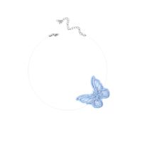 Ins Transparente Fischs Chnur Schmetterlings Halsband Einfache Spitze Fairy Qi Schlüsselbein Halskette Mode Kurze Chocker Halskette Frauen sku image 2