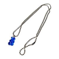 Fashion Transparent Jelly Color Bear Pendent Alloy Necklace sku image 10