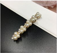 Femmes Mode Perles Incrustées Diamant Strass Artificiels Perles Artificielles Pince À Cheveux main image 3