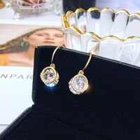 Fashion Elegant Shiny Crystal Alloy Stud Earrings For Women main image 4