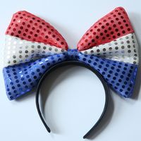 New Large Bow Sequined Fabric Flag Headband Wholesale sku image 11