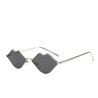 Hot-selling Retro Lip-shaped Metal Sunglasses Trend Street Fashion Sunglasses sku image 4