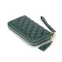 2021 New Leather Wallet Female First Layer Cowhide Clutch Zipper Bag Wholesale sku image 7