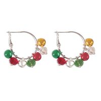 Christmas New  Bell Snowman Hat  Fun  Fashion Alloy Earrings sku image 1