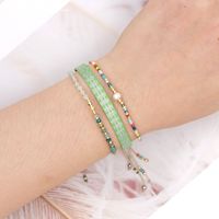 Vintage Weaving Miyuki Glass Beads Pearl Geometric Ethnic Embroidered Bracelet sku image 7