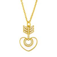 Creative  Heart-shaped Arrow Necklace sku image 2
