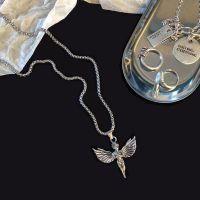 Hip Hop Street Style Cupid Wings Angel Pendant Alloy Necklace main image 3