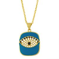 Hip-hop Dripping Diamond Eye Pendant Necklace sku image 3