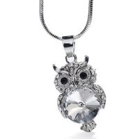 Mode Hibou Alliage Placage Strass Femmes Collier main image 2