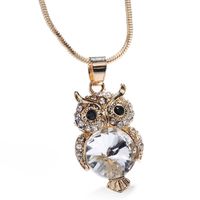Mode Hibou Alliage Placage Strass Femmes Collier main image 3