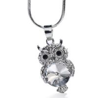 Mode Hibou Alliage Placage Strass Femmes Collier sku image 2