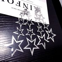 Fashion Metal Hollow Five-pointed Star Long Earrings sku image 2