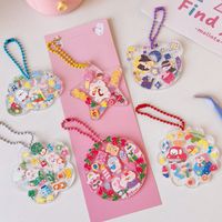 Cute Small Round Star Cloud Transparent Acrylic Notebook Pendant main image 1