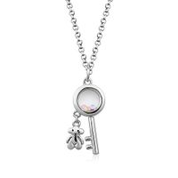 Mode Klassische Bären Schlüssel Treibsand Kristall Halskette Einfache Und Vielseitige Schmuck Anhänger 74182 sku image 1