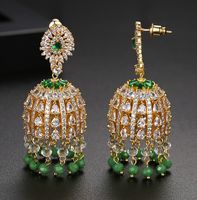 Womens Bell Bronze With Zircon Earrings Nhtm136918 sku image 4