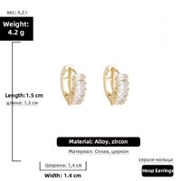 Simple Small Retro Zircon Earrings sku image 2