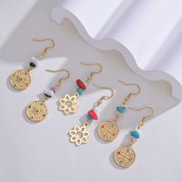 New Fashion Retro Gravel Rhinestone Geometric Female Stainless Steel Earrings main image 1