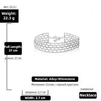 Fashion Rhinestone Geometric Necklace sku image 3