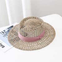 New Straw Hat Women's Breathable Salty Grass Woven Travel Sun Hat sku image 2