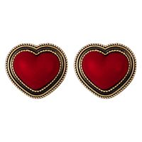 Fashion Multicolor Retro Heart-shape Earrings sku image 2