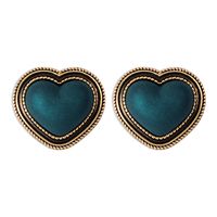 Fashion Multicolor Retro Heart-shape Earrings sku image 4