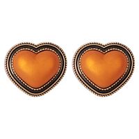 Fashion Multicolor Retro Heart-shape Earrings sku image 5