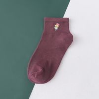 Summer Thin Light-mouth Solid Color Socks Printing Sweat-absorbent Breathable Socks sku image 10