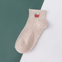 Summer Thin Light-mouth Solid Color Socks Printing Sweat-absorbent Breathable Socks sku image 9