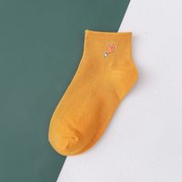 Summer Thin Light-mouth Solid Color Socks Printing Sweat-absorbent Breathable Socks sku image 5