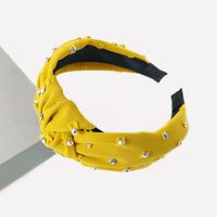 Korean Color Rhinestone Wide-sided Knotted Headband Wholesale sku image 6