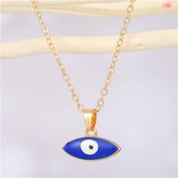 Retro Style Two-head Pointed Alloy Color Devil Eye Pendant Necklace sku image 4