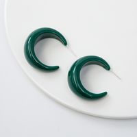 Acrylic Glossy Resin Geometric Round Earrings Acetate Earrings Women sku image 3