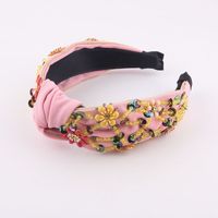 New European And American Bohemian Crystal Metal Flower Geometry Cross Headband Wholesales Fashion sku image 12