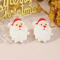 Cartoon Christmas Snowman Bell Resin Earrings Wholesale Jewelry Nihaojewelry sku image 5